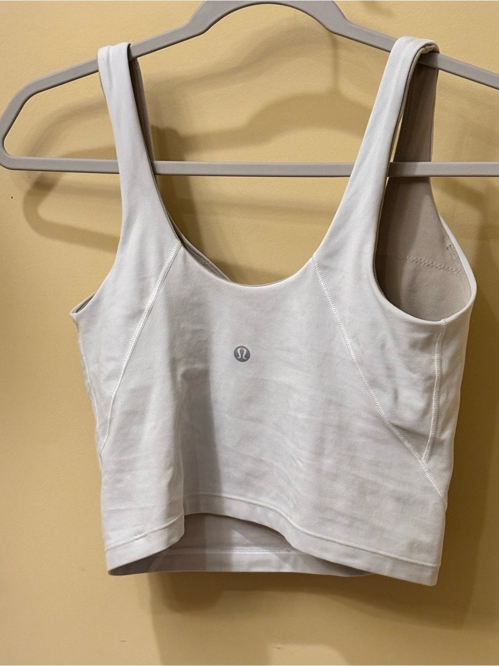 lululemon athletica White Scoop Neck Sports Bra Tank Size 6 - Picture 2 of 4